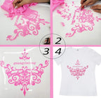 Guangyintong Heat Transfer Vinyl Pink HTV Rolls, 12" x 10ft Iron on Vinyl for T-Shirts, Matte Surface HTV for All Cutter Machine, Easy to Cut & Weed for Heat Vinyl DIY Design