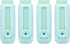 PATIKIL 4 Pack Erasers, Sliding Retractable Eraser Push Pull Cute Pencil Erasers Soft Large Easy to Clean with Plastic Sleeve for Sketching Drawing Artists Teacher Pencils, Green