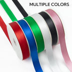 1 Inch 100 Yards Satin Ribbon White, Solid Color Fabric Ribbon for Gift Wrapping, Wedding, Polyester Gift Ribbon for Birthday Party Decoration, Craft, Hair, Floral, Sewing
