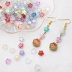 Assorted Glass Beads for Jewelry Making Multi Size Colors Glass Star Moon Seed Pearl Spacer Beads for Bracelets Necklace Earring Making(White Light Purple)