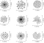 Christmas Firework Star Clear Stamps for Card Making, Snowflake Happy New Year Clear Rubber Stamps Silicone Reusable Stamp for DIY Scrapbooking Paper Craft Album Decoration