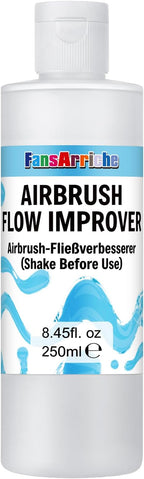 FansArriche Airbrush Flow Improver, 250 ml (8.45 oz) Bottle for Acrylic Airbrush Paints, Reduce Clogs and Improve Acrylic Paint Flows