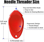 TOOVREN 12PCS Needle Threader for Hand Sewing Plastic Wire Hook Simple Threader for Needles Small Eye Easy Needle Threaders Tool for Sewing Machine Crafting Color Random