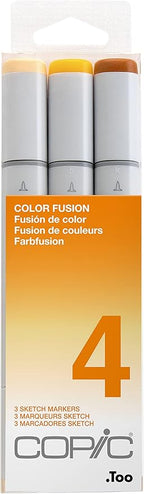 Copic Sketch, Alcohol-based Markers, 3pc Set, Color Fusion #4, Orange