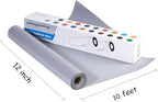 guangyintong Heat Transfer Vinyl Gray HTV Rolls, 12" x 10ft Gray Iron on Vinyl for T-Shirts, Matte Surface HTV Vinyl for All Cutter Machine Easy to Cut & Weed for Heat Vinyl DIY Design