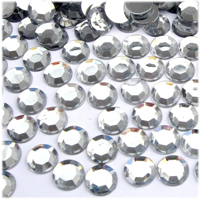 The Crafts Outlet 144pc Rhinestones Round 10mm - Flatback Orange