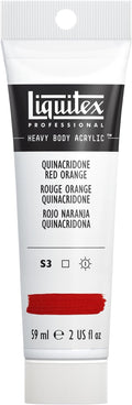 Liquitex Professional Heavy Body Acrylic Paint, 2-oz (59ml) Tube, Quinacridone Red-Orange