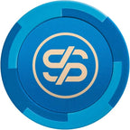 SLOWPLAY Godel Clay Poker Chips, 14 Grams Heavyweight Clay Composite, 40mm Large Chips in Bulk, Pack of 50 in Blue Without Denomination