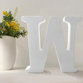 Wood Letters 4.3 Inch, White Unfinished Wood Letters for Graft, Wooden Letters for Wall Decor, Standing Letters for Bedroom, Home, Birthday, Party, DIY Graft (W)
