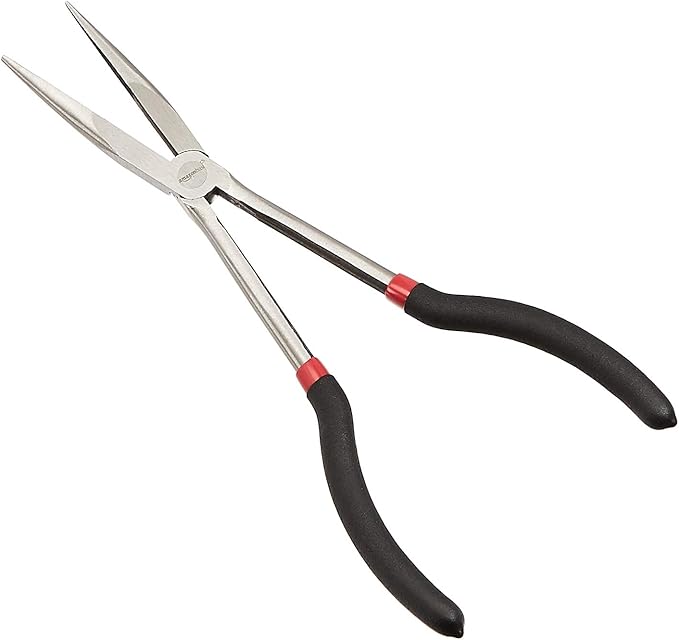Amazon Basics Long Reach Needle Nose Pliers Tool Set, 3-Piece, Black