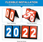 Portable Table Top Scoreboard Flipper, Multi Sports Score Flip Scoreboard Score Keeper