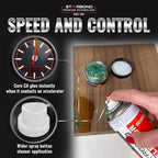 STARBOND Premium Grade Cyanoacrylate (CA) Super Glue, Black (2 oz) and Brown (2 oz) Medium-Thick Viscosity Knot Filler and Aerosol Accelerator (6 oz) Bundle for Woodworking, Woodturning, Carpentry