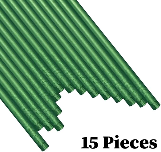 Wax Seal Sticks, Afobby 15 Pieces Glue Gun Sealing Wax Sticks for Wax Seal Stamp,Pine Green Wax Sealing Sticks for Wedding Invitations, Cards, Envelopes
