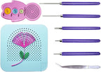 8 Pieces,Quilling Kits,Paper Quilling Tools,Quilling Knitting Board,Quilling Needles,Quilling Curling Coach,Paper Craft DIY Tools,Assorted Sizes Rolling Curling Quilling Needle Pen,XIWUMOER (Blue)