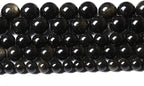 AAA Natural Gold Obsidian Gemstone Beads Energy Healing Power Stones Round Loose Beads for Jewelry Making, DIY Bracelet Necklace 10mm 38pcs