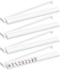 Mahjong Racks with Pushers Set of 4, Mahjong Tile Pushers and Racks, Acrylic Majiang Tile Holders Accessories (White)