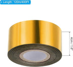 PATIKIL 1.6"x400Ft Hot Stamping Foil Paper,Heat Transfer Hot Stamping Paper Foil Roll for Leather DIY Logo Decor Craft Gift Card Package Scrapbook,Gold