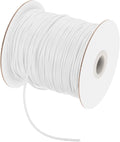 MECCANIXITY Waxed Cord 2mm Waxed Polyester Cord 98 Yard Wax String for Bracelet Making, Necklaces, Beading, Jewelry Making and DIY Crafts(White)