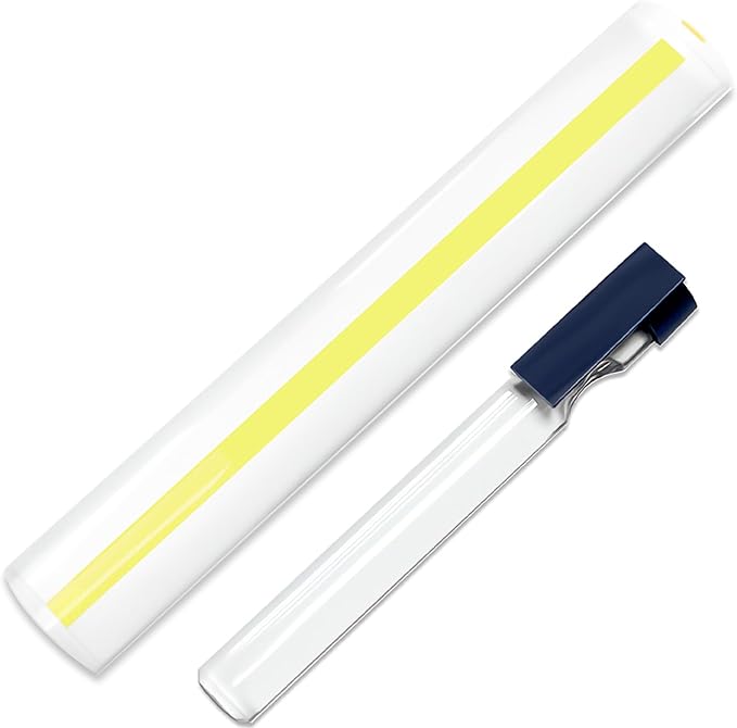 MAGDEPO 2X Bar Magnifying Ruler 6" with Guiding Line & Mini Line Magnifier with Clip for Reading Small Prints, Bible, Books, Newspaper, Documents, Instructions