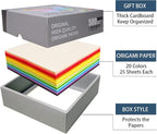 Origami Paper 500 Sheets, 20 Vivid Colors, Double Sided Colors Make Colorful and Easy Origami,6 Inch Square Sheet, for Kids & Adults, Papers, Arts and Crafts Projects (E-book included)