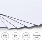 Egofine 14 Pack Mat Board, 8x10 Backing Board, Acid Free White Uncut Mat Board for Photos, Pictures, Frames, Artworks and Paints