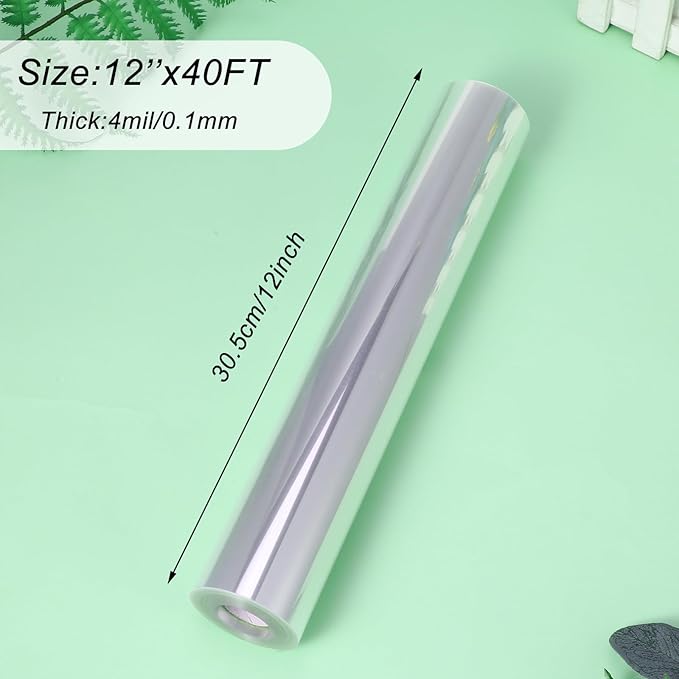 4 mil 12inchs x 40ft Rolls Transparency Blank Template Material Acetate,Clear Sheet Mylar Stencils for Cutting Paper