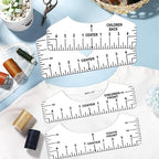 Vowlove Tshirt Ruler Guide for HTV Vinyl Heat Transfer Vinyl - T-Shirt Alignment Tool Shirt Centering Ruler Set Sublimation Blanks Accessories Tools Heat Press Tee Measurement Front Back