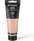 GOTIDEAL Acrylic Paint Champagne Flesh Tubes(120ml, 4.1 oz) Non Toxic Non Fading,Rich Pigments for Painters, Adults & Kids, Ideal for Canvas Wood Clay Fabric Ceramic Craft Supplies (Champagne)
