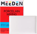 MEEDEN Ceramic Tray Palette, Ceramic Artist Paint Palette, Porcelain Mixing Tray for Watercolor Gouache Painting, Large Mixing Area White Rectangle Palette for Painting Large Artwork
