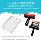 Gel Press Monoprinting Print Plate - 5” X 7” Gel Plate - Printmaking Supplies - Reusable Gel Printing Plate for Press Art for Card Making, Scrapbooking, Journaling, Arts and Crafts, Home Decor