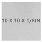 6061 T651 Aluminum Sheet Metal 10 x 10 x 1/8(0.125") Inch Flat Plain Aluminum Plate Covered with Protective Film, 3MM Heat Treatable Rectangle Aluminum Metal Plate for Crafting, Industrial