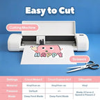 TranSmile PU-Heat Transfer Paper for T Shirts (40 Sheets, 8.5x11'', Light), Iron on Transfers for Light Fabric, Printable Heat Transfer Vinyl for Inkjet Printer