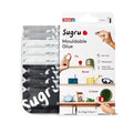 Tesa Sugru Super Glue - Waterproof Wood Glue for Home Improvement & Crafts - Use as a Poster Putty or Silicone Adhesive for Repairing & Bonding - 8 Pack - Black, White & Gray (3.5g/ea)