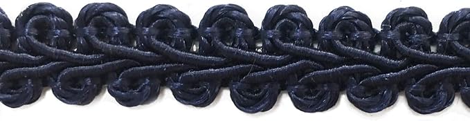 BEL AVENIR Braid Trim 1/2 inch 13.6 Yards French Gimp Basic Sewing Polyester DIY Crafts Costume Home Decorative (Blue)