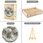 Wooden Puzzles Adults, 3D Paper Samoyed Dog Wooden Puzzles 100 Pieces, Unique Animal Shaped Wood Challenging Jigsaw Puzzles Gifts for Adults, 8.5x8.3in