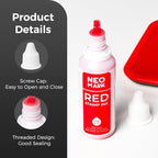 Premium Stamp Ink, Quick-Drying and AP-Certified Non-Toxic Refill Ink for Self-Inking Stamps, Date Stamps and Stamp Pads(Red, 1oz)