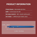 Gel Pens, 5 Pcs 0.5mm Fine Point Smooth Writing Pens Cute Pens, High-End Series Black Ink Pens for Journaling Note Taking, School Office Supplies for Women Men (5 Pcs Vintage)