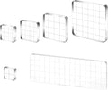 6 Pcs Acrylic Stamp Block Acrylic Blocks for Stamping Clear Tools Decorative Stamp Blocks with Grid and Grip Scrapbooking Craft Making, Decorative DIY Essential Stamping Tool