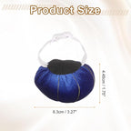 HARFINGTON Wrist Pin Cushion Wristband Sewing Pincushion Polyester Pin Holder Wearable Pumpkin Shaped Needles Wristband for Sewing Quilting Needlework DIY Crafts, Blue