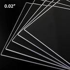 10 Pack 12x12x.02” Clear Plastic Sheet, Plexiglass Craft Plastic Sheets PET Flexible Lightweight Clear Plastic Sheets for DIY Craft Projects, Picture Frames(10, 12” x 12”x 0.02”)