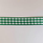 Green Gingham Plaid Checked Christmas Ribbon 25 Yard Each Roll 100% Polyester (3/8", Green)