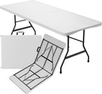Sorfey Folding Table 6-Foot X 30 inch, White Plastic