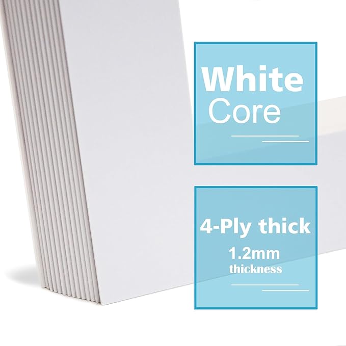 Egofine Pack of 5 White Pre-Cut Mat Board 11x14 Picture Mat for 8x10 Photo with White Core Bevel Cut Mattes Sets. Includes 5 High Premier Acid Free Mats & 5 Backing Board & 5 Clear Bags