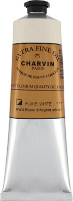 Charvin Extra Fine Oil Paint, Flake White Hue 150 ml - Triple-Milled, Rich Texture, Poppy Oil-Based, Light-Fast, Handmade, Archival Quality