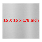 6061 T651 Aluminum Sheet Metal 15 x 15 x 1/8 (0.125") Inch Thickness Rectangle Metal Plate Covered with Protective Film, 3mm Aluminum Sheet Plate Flat Stock, Finely Polished and Deburred