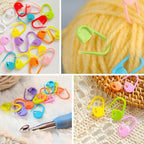 Luwans Stitch Markers for Crocheting - 50Pcs Crochet Stitch Markers for Knitting Yarn & DIY Crafts | Lightweight Plastic Crochet Pins with 8 Assorted Colors | Durable and Easy Locking, multicolored