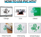 Guangyintong Heat Transfer Vinyl Rolls, 12" x 12ft Matte Green HTV for T-Shirts, All Cutter Machines, Easy Cut & Weed