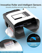 Automatic Card Shuffler, Rechargeable Cards Shuffler Machine with AUTO & Manual Mode, 1-2 Decks Low Noise Electric Shuffling Machine for Poker, UNO, Texas, Blackjack, Skip-Bo, Bridge, Phase 10
