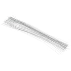 PATIKIL 26 Gauge 16" Floral Stem Wire, 100 Pcs Paper Wrapped Iron Artificial Flower Stem Accessories for DIY Bouquet Stem and Craft Decoration, Silver
