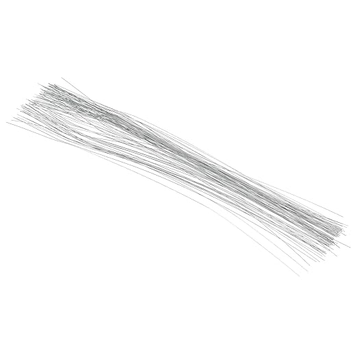 PATIKIL 22 Gauge 16" Floral Stem Wire, 100 Pcs Paper Wrapped Iron Artificial Flower Stem Accessories for DIY Bouquet Stem and Craft Decoration, Silver